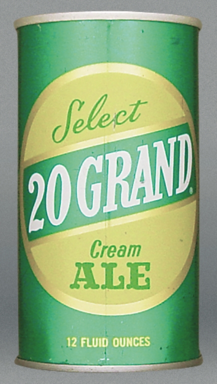 20 Grand Select Cream Ale 12 Oz Tab Top Can
