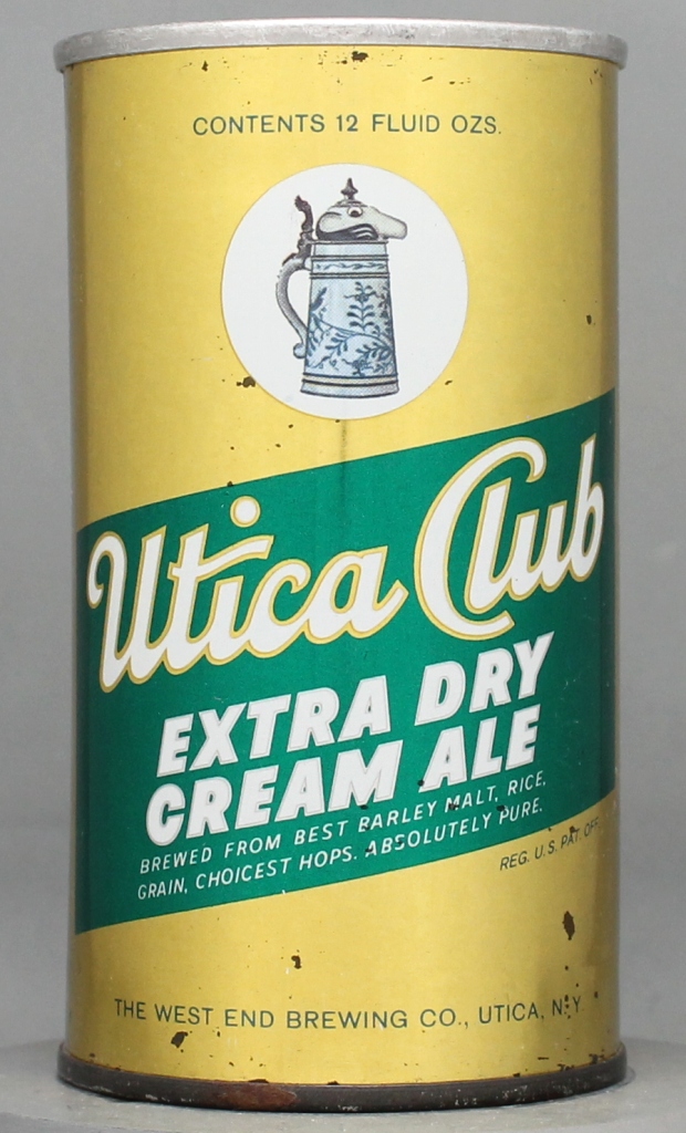 Utica Club Extra Dry Cream Ale 12 Oz Zip/Tab Top Can