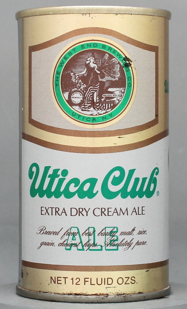 Utica Club Extra Dry Cream Ale 12 Oz Tab Top Can