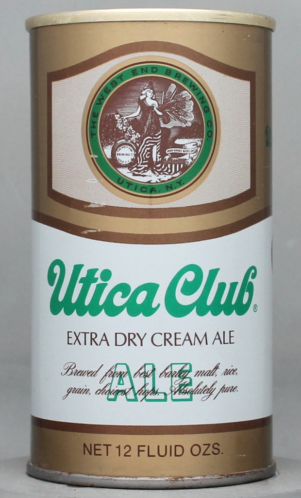 Utica Club Extra Dry Cream Ale 12 Oz Tab Top Can