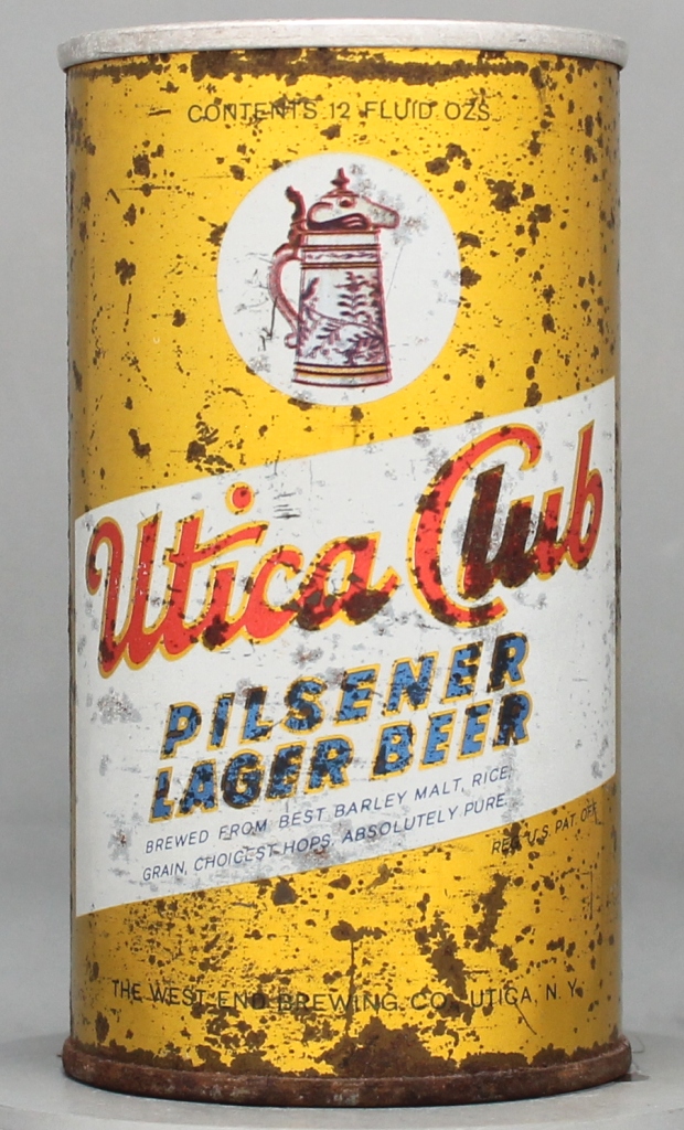 Utica Club Pilsner Lager Beer 12 Oz Zip/Tab Top Can