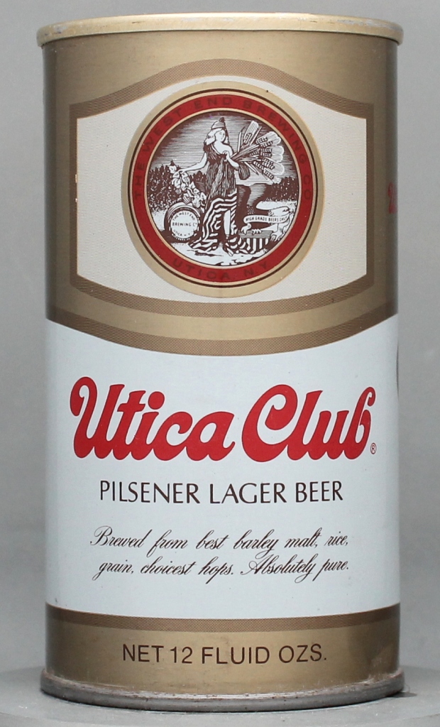 Utica Club Pilsener Lager Beer 12 Oz Tab/Bank Top Can