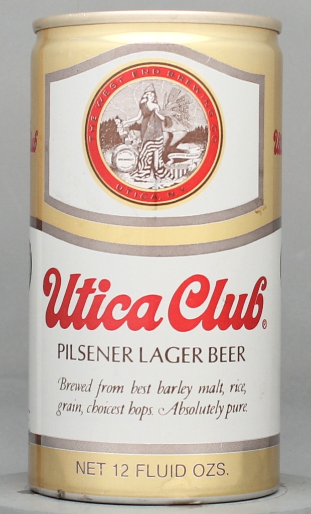 Utica Club Pilsener Lager Beer Tab Top Can