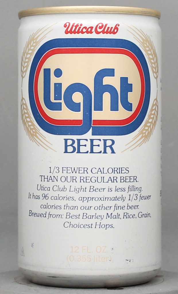 Utica Club Light Beer 12 Oz Tab/Stay Top Can