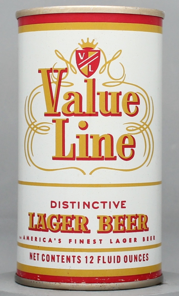 Value Line Lager Beer 12 Oz Tab Top Can