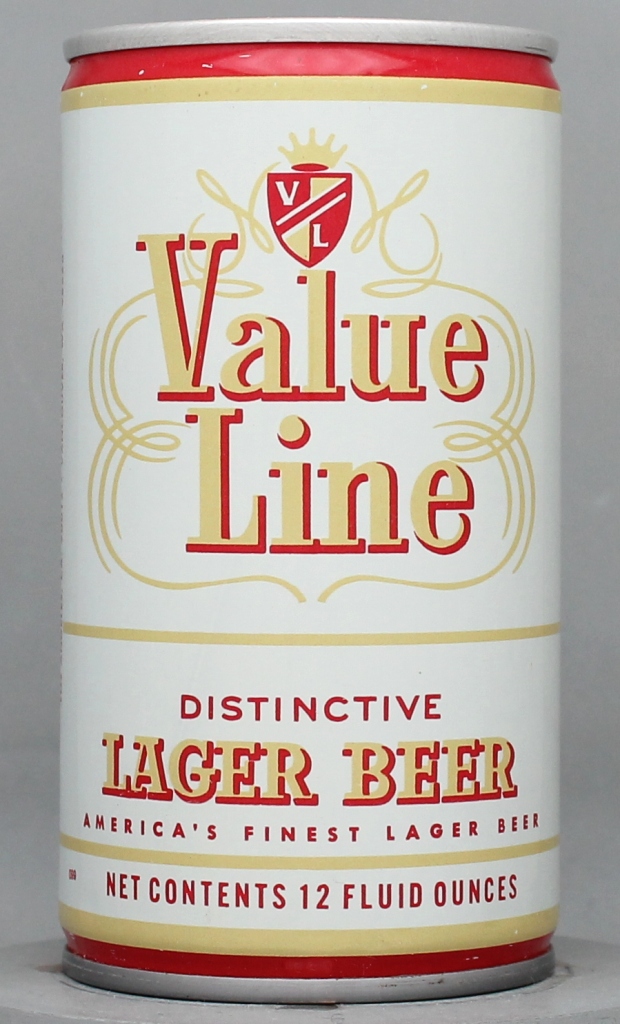 Value Line Distinctive Lager Beer 12 Oz Tab Top Can