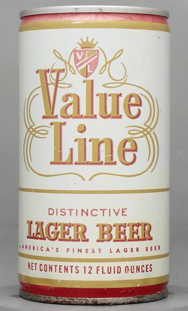 Value Time Lager Beer 12 Oz Tab Top Can