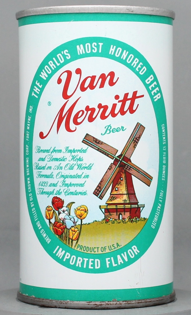 Van Merritt Beer 12 Oz Tab Top Can