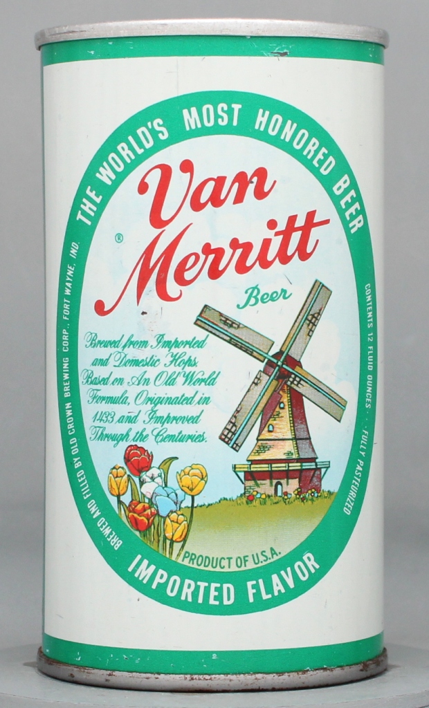 Van Merritt Beer 12 Oz Tab Top Can