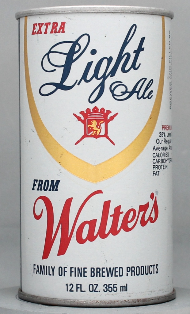 Walter's Light Ale 12 Oz Tab Top Can