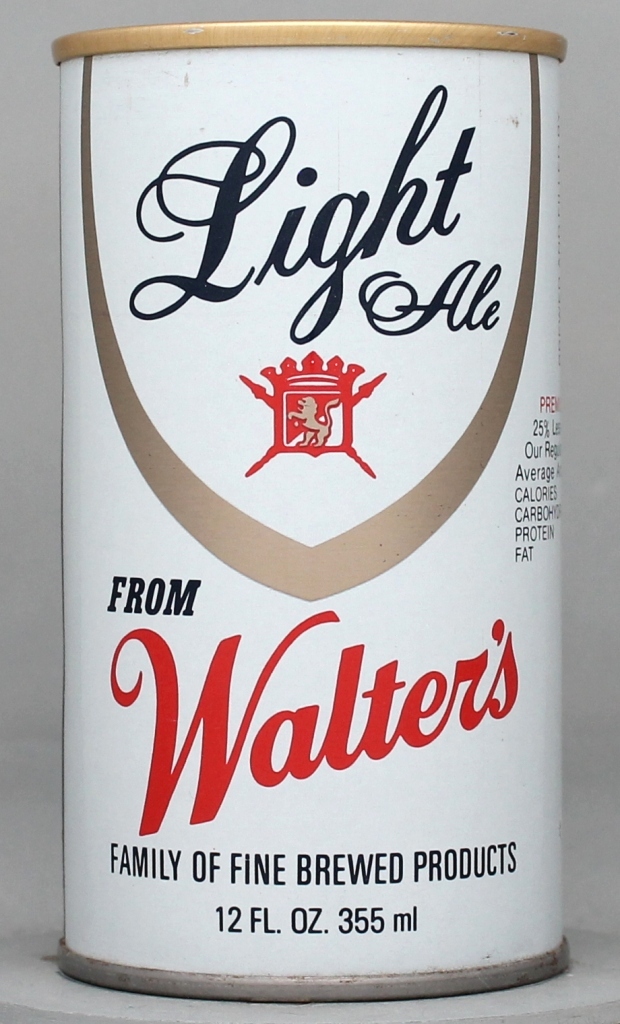 Walter's Light Ale 12 Oz Tab Top Can