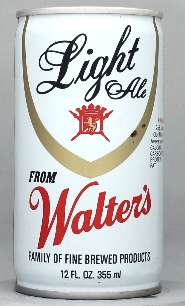 Walter's Light Ale 12 Oz Tab Top Can