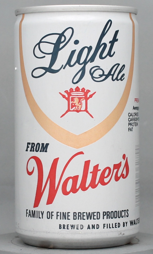 Walter's Light Ale 12 Oz Tab Top Can