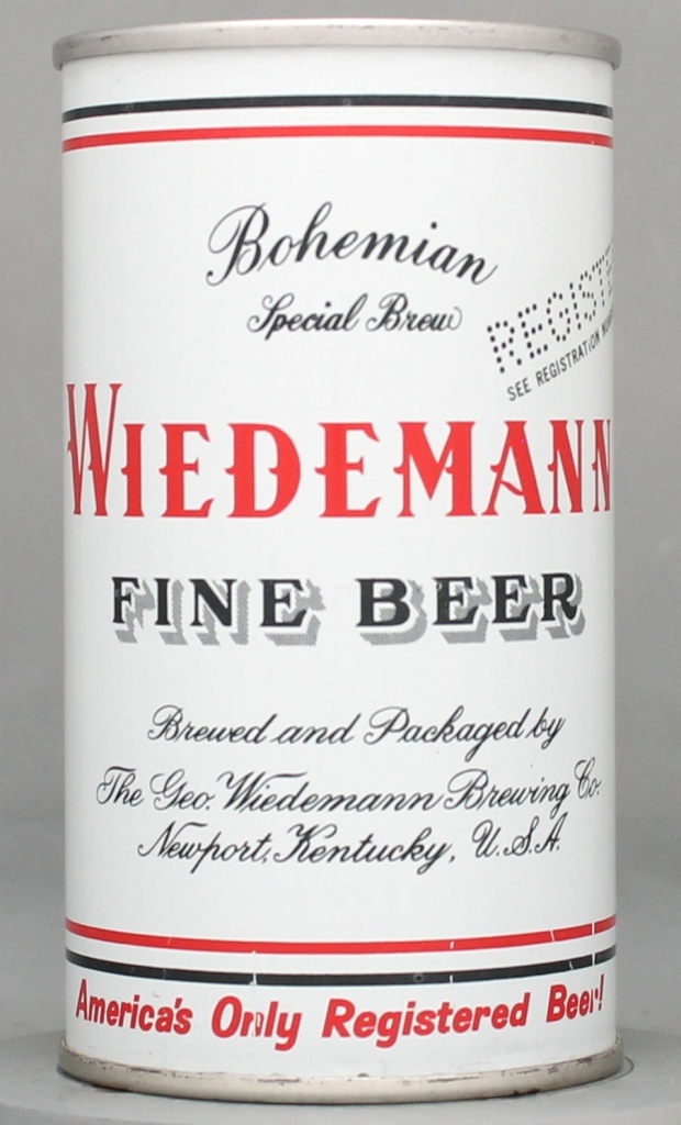 Wiedemann Bohemian S.b. Fine Beer 12 Oz Zip/Tab Top Can