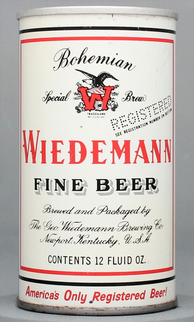 Wiedemann Bohemian S.b. Fine Beer 12 Oz Tab Top Can