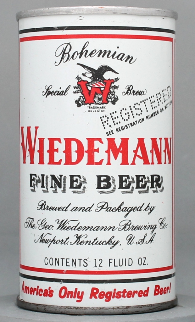 Wiedemann Bohemian Special Brew Fine Beer 12 Oz Tab Top Can