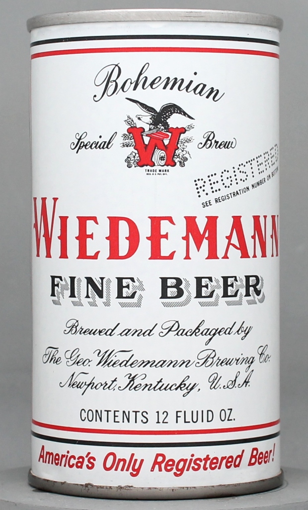 Wiedemann Bohemian Special Brew Fine Beer 12 Oz Tab Top Can