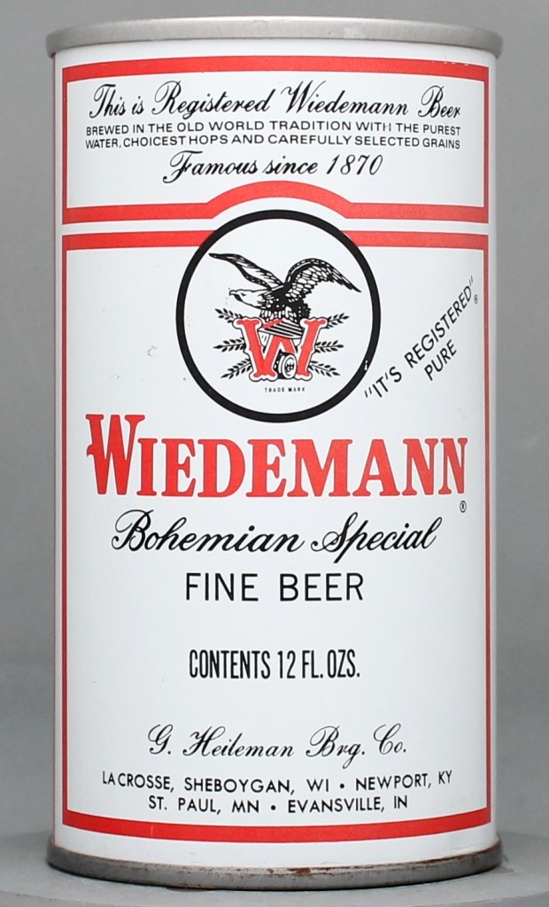 Wiedemann Bohemian Special Fine Beer 12 Oz Tab Top Can