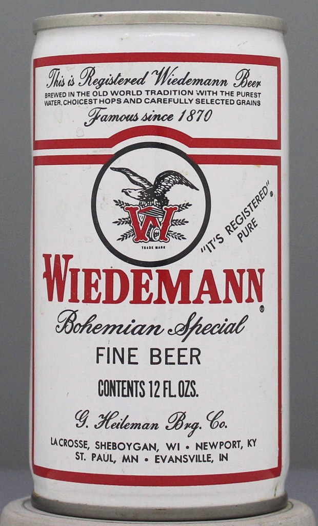 Wiedemann Bohemian Special Fine Beer 12 Oz Tab Top Can