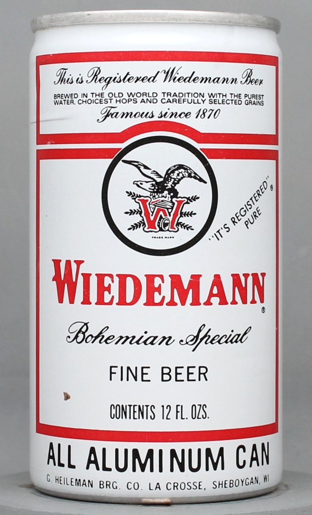 Wiedemann Bohemian Special Fine Beer 12 Oz Tab Top Can
