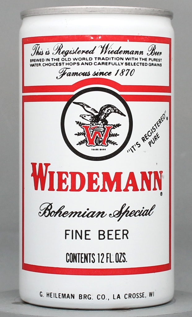 Wiedemann Bohemian Special Fine Beer 12 Oz Tab Top Can