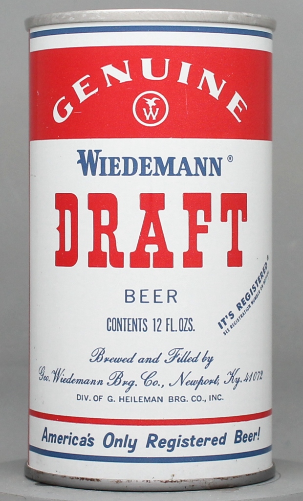 Wiedemann Genuine Draft 12 Oz Tab Top Can