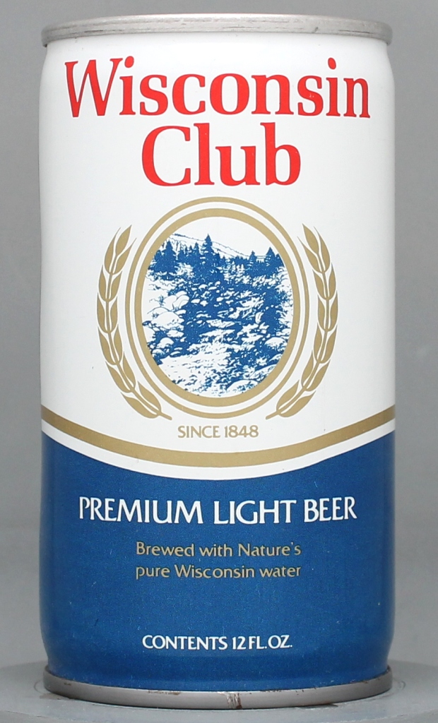 Wisconsin Club Premium Light Beer 12 Oz Tab Top Can