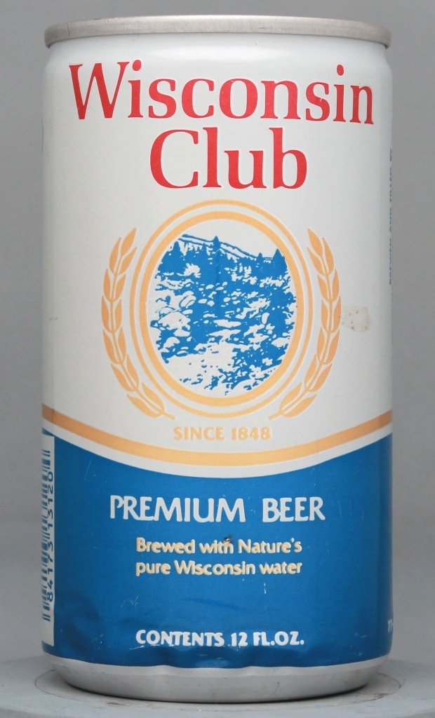 Wisconsin Club Premium Beer 12 Oz Tab Top Can