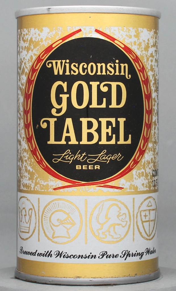 Wisconsin Gold Label Light Lager Beer 12 Oz Tab Top Can