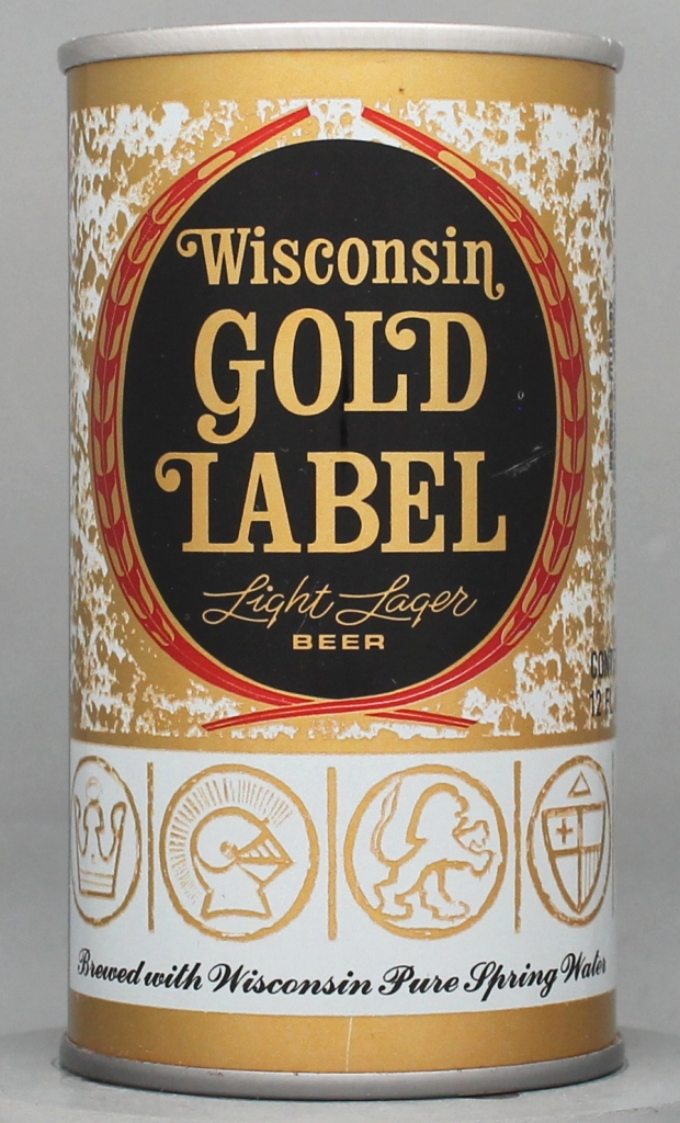 Wisconsin Gold Label Light Lager Beer 12 Oz Tab Top Can
