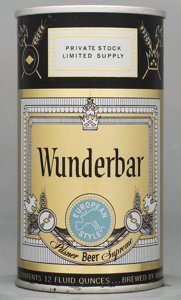 Wunderbar Pilsner Beer 12 Oz Zip/Tab Top Can