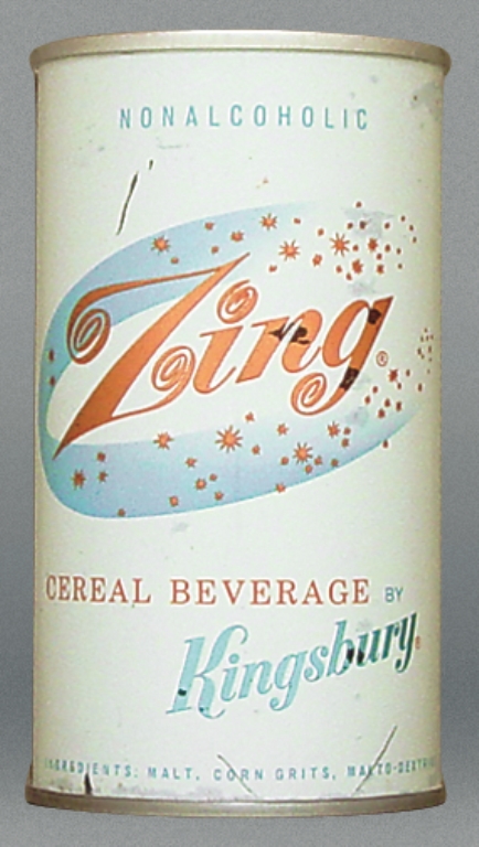 Zing Cereal Beverage Kingsbury Near Beer 12 Oz Zip/Tab Top Can