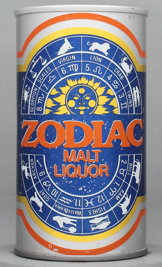 Zodiac Malt Liquor 12 Oz Tab Top Can