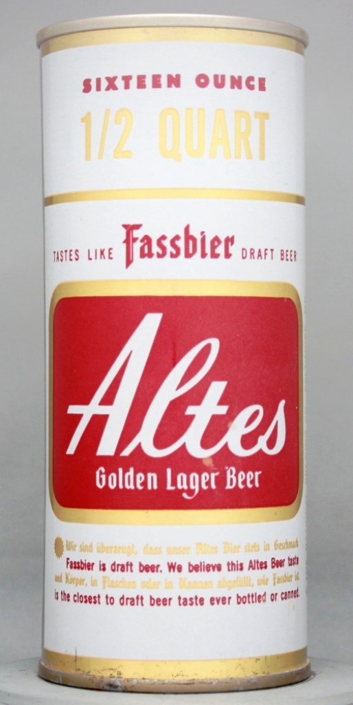 Altes Golden Lager Beer 16 Oz Tab Top Can