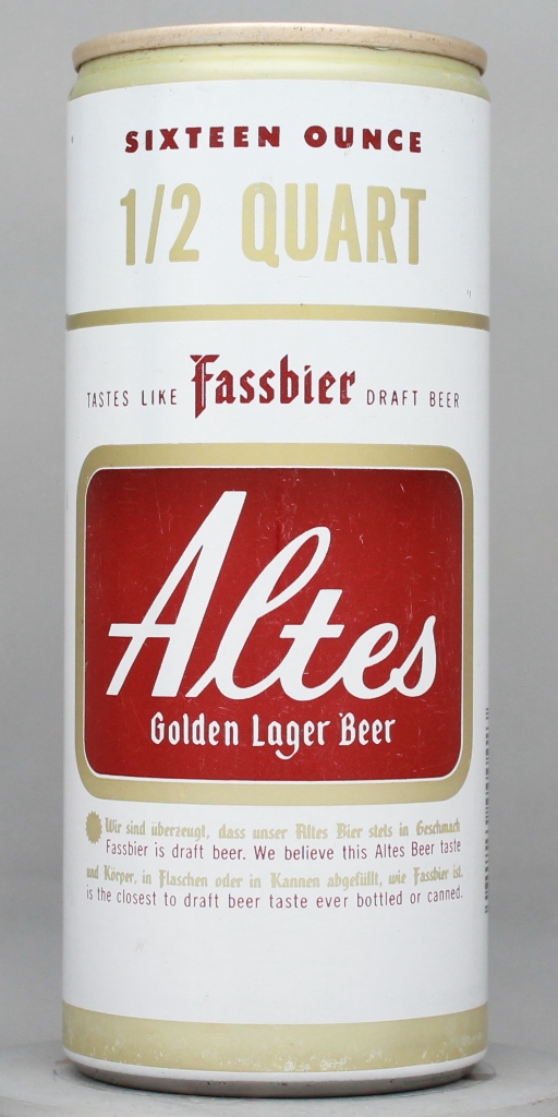 Altes Golden Lager Beer 16 Oz Bank Can