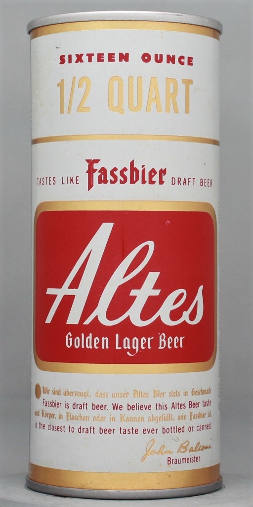 Altes Golden Lager Beer 16 Oz Tab Top Can
