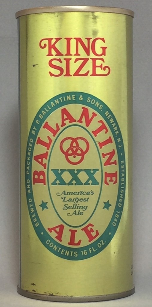 Ballantine XXX Ale 16 Oz Tab Top Can