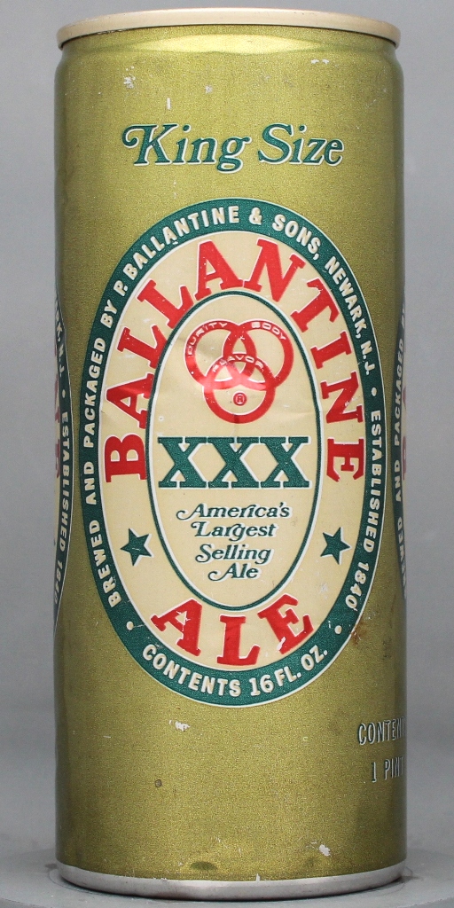 Ballantine XXX Ale 16 Oz Tab Top Can
