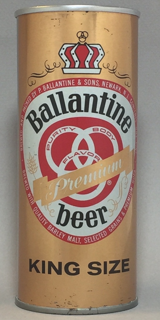 Ballantine Premium Beer 16 Oz Tab Top Can
