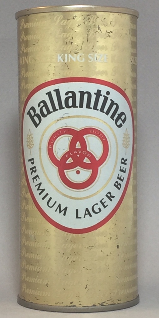 Ballantine Premium Lager Beer 16 Oz Tab Top Can