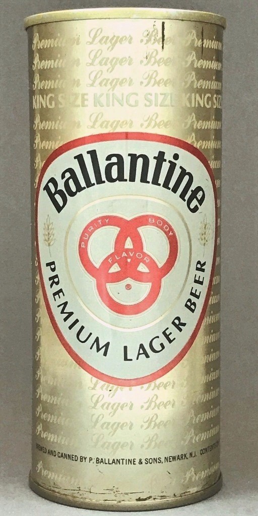 Ballantine Premium Lager Beer 16 Oz Tab Top Can