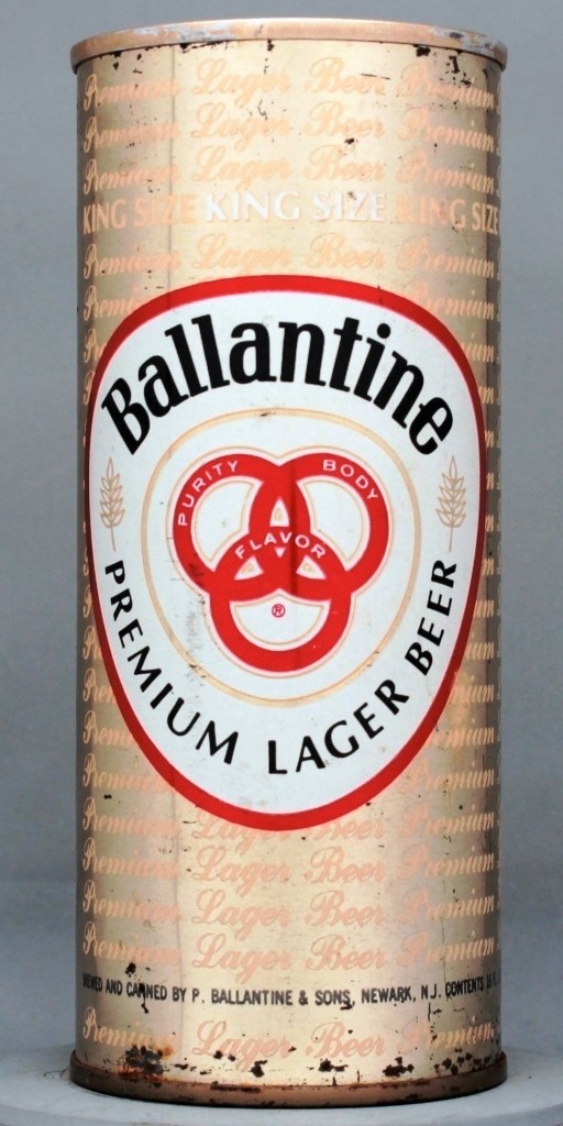 Ballantine Premium Lager Beer 16 Oz Tab Top Can