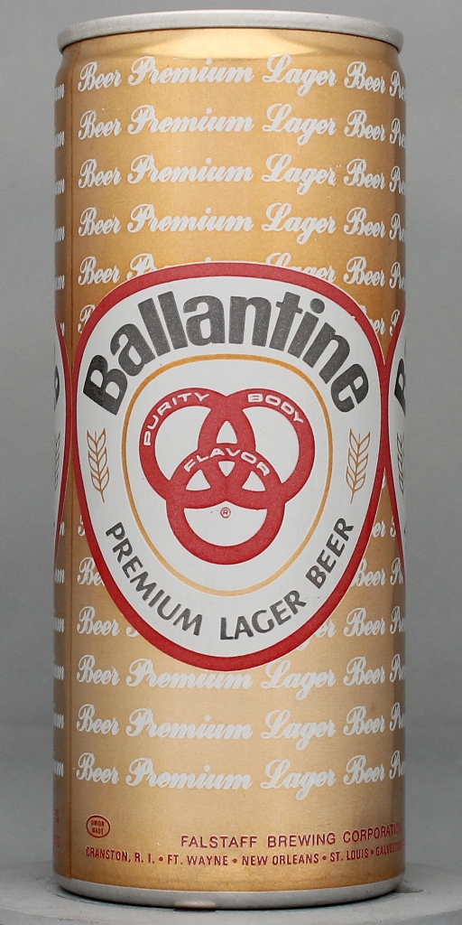 Ballantine Premium Lager Beer 16 Oz Tab Top Can