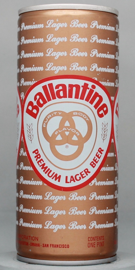 Ballantine Premium Lager Beer 16 Oz Tab Top Can