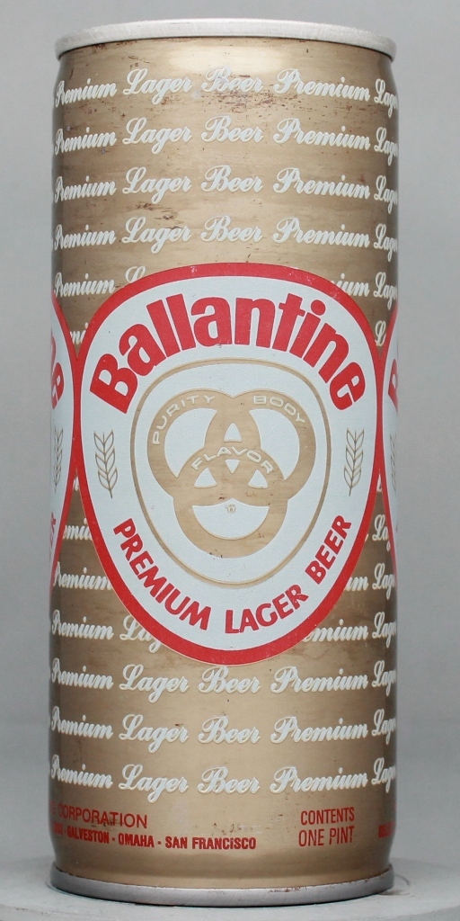 Ballantine Premium Lager Beer 16 Oz Tab Top Can