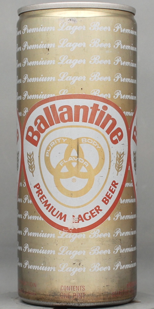 Ballantine Premium Lager Beer 16 Oz Tab Top Can