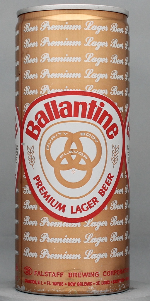 Ballantine Premium Lager Beer 16 Oz Tab Top Can
