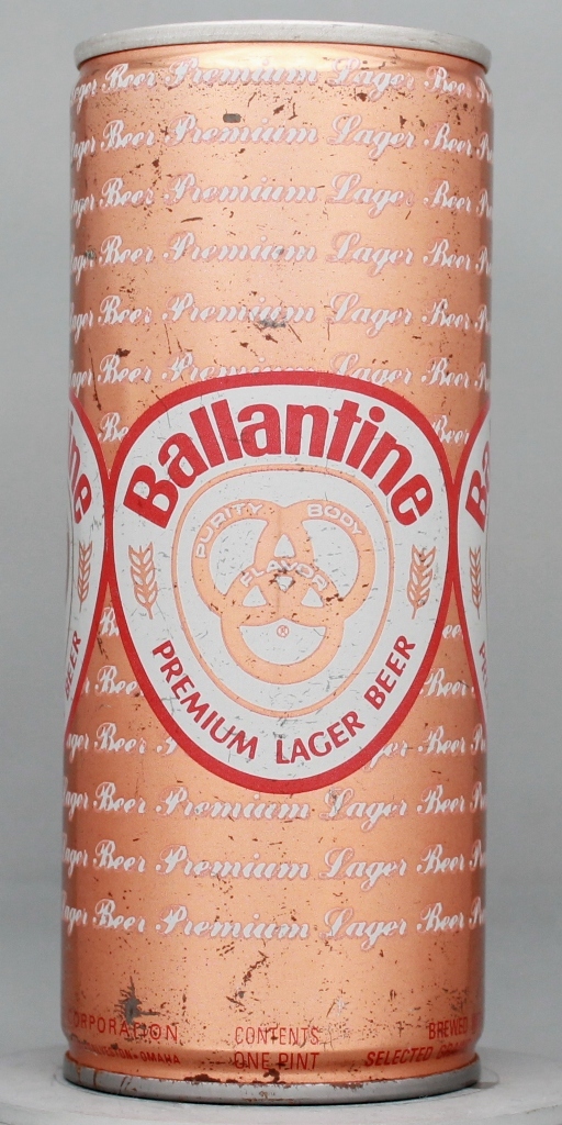 Ballantine Premium Lager Beer 16 Oz Tab Top Can