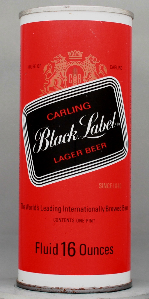 Black Label Lager Beer 16 Oz Tab Top Can