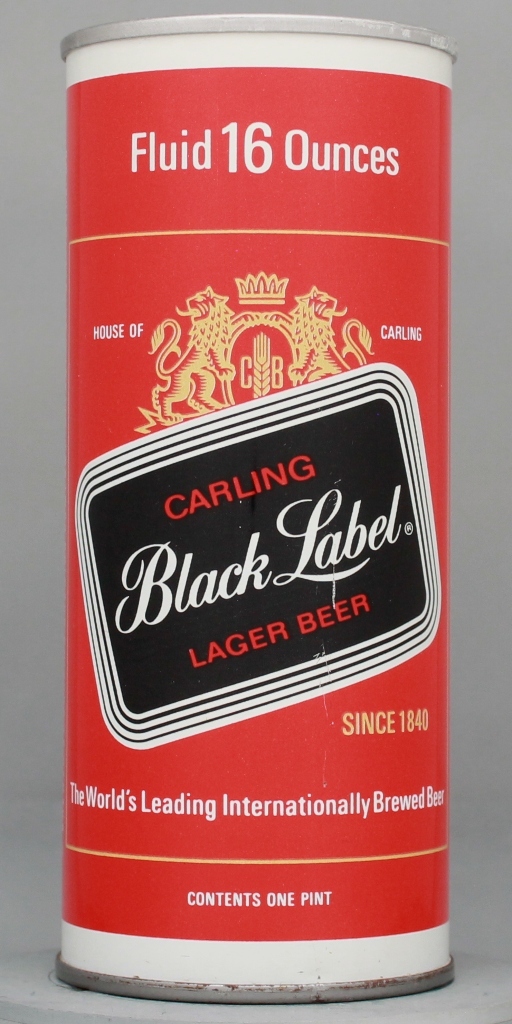 Black Label Lager Beer 16 Oz Tab Top Can